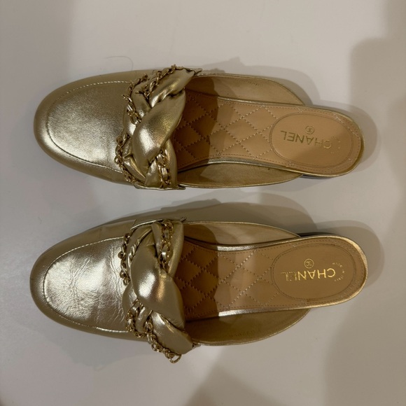 Chanel Gold Mules - Picture 4 of 6